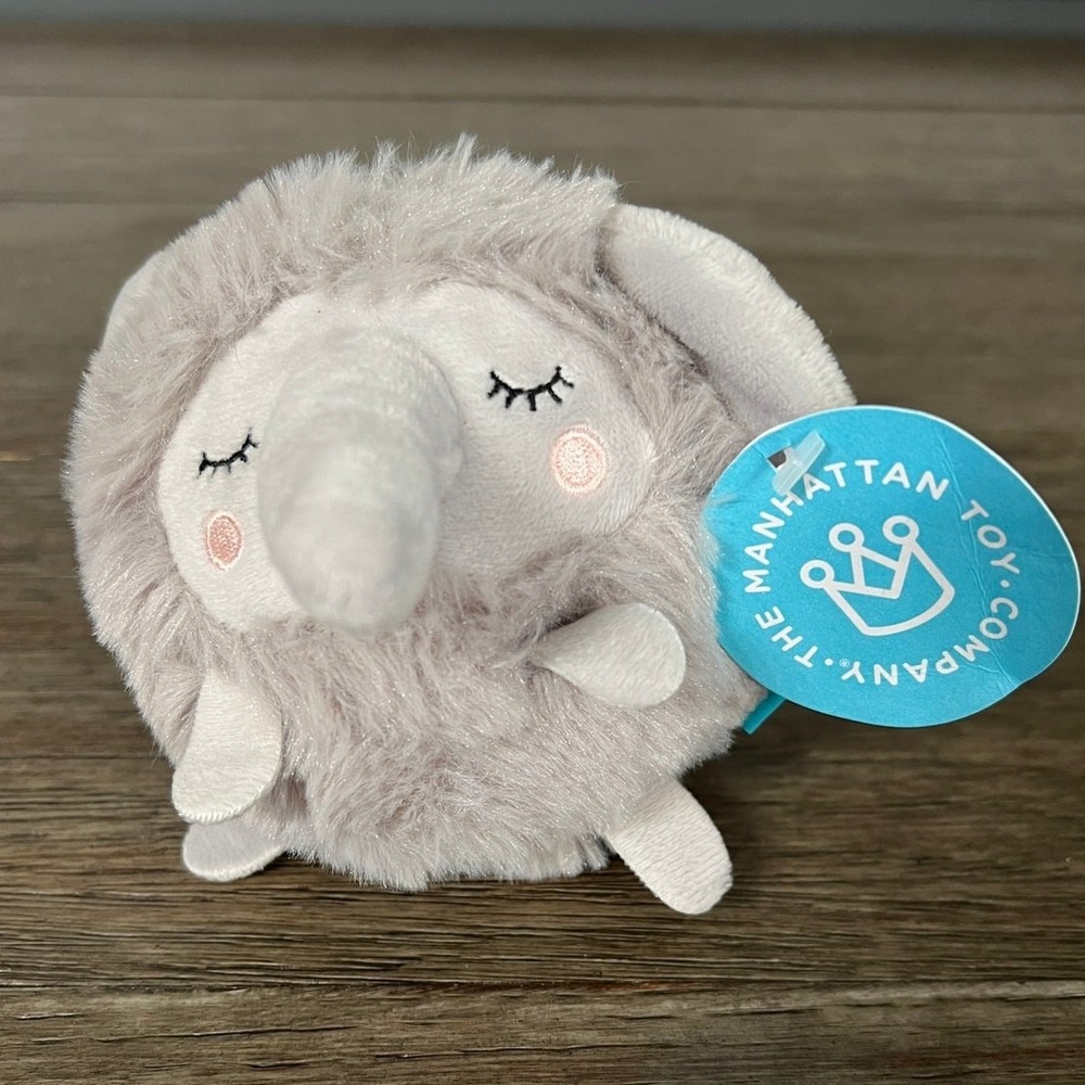 Manhattan Toy Squeezemeez Elephant Ball Plush Grey Stuffed Animal Toy 2018